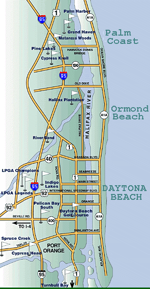 Daytona Beach Golf Course Map